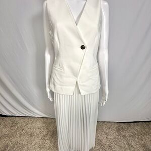 Derek Lam 10 Crosby Lauren Mixed Media Dress In Soft   White Size  4 MSRP $595